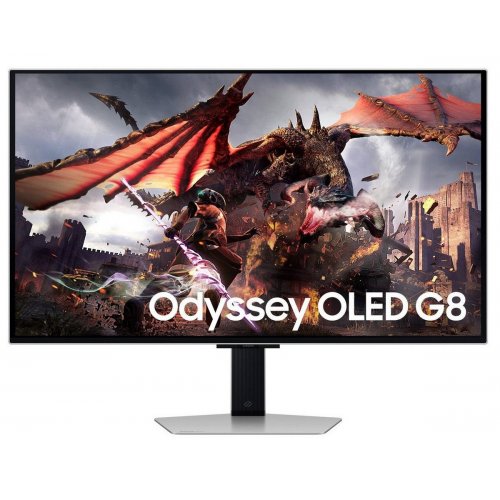 Монитор Samsung 32" Odyssey OLED G8 G80SD (LS32DG800SZXUA) Silver купить в Украине: Киев, Днепр, Харьков, Одесса  | Низкая цена, отзывы, характеристики от TELEMART фото