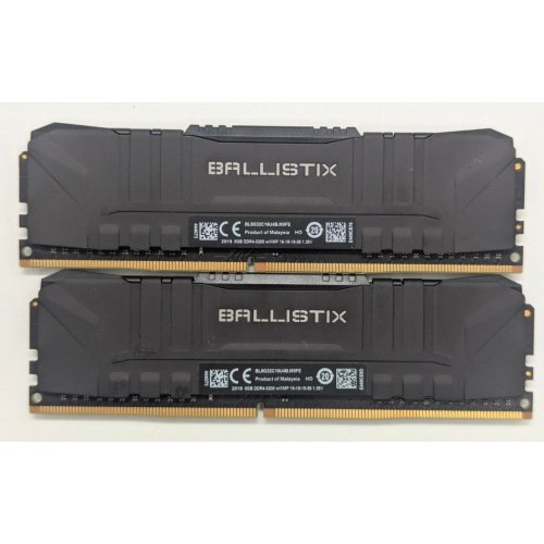 Озп Crucial DDR4 16GB (2x8GB) 3200Mhz Ballistix Black (BL2K8G32C16U4B) (Відновлено продавцем, 835051) купити в Україні: Київ, Львів, Хмельницький, Тернопіль, Івано-Франківськ | Перевірка сумісності, низька ціна, відгуки, характеристики від TELEMART фото