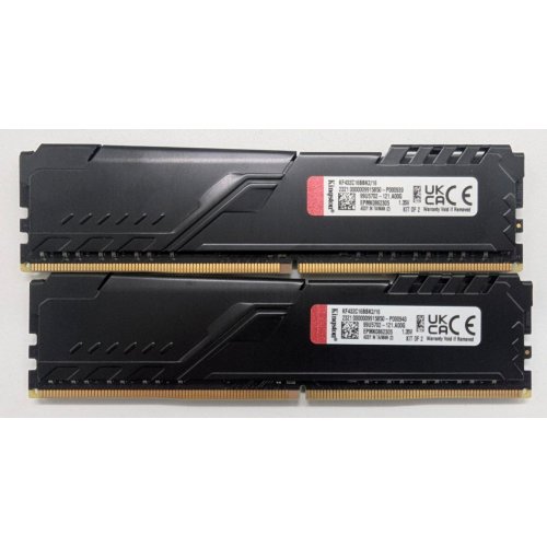 Озу Kingston DDR4 16GB (2x8GB) 3200Mhz FURY Beast Black (KF432C16BBK2/16) (Восстановлено продавцом, 835052) купить в Украине: Киев, Днепр, Харьков, Одесса  | Проверка совместимости, низкая цена, отзывы, характеристики от TELEMART фото