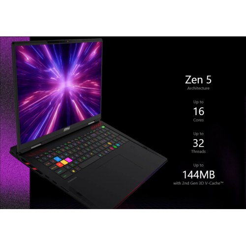 Ноутбук MSI Raider A18 HX (A9WIG-212XUA) Core Black купити в Україні: Київ, Львів, Хмельницький, Тернопіль, Івано-Франківськ | Низька ціна, відгуки, характеристики від TELEMART фото