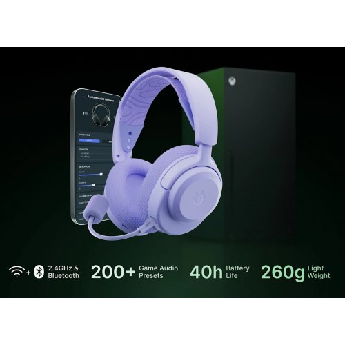 Наушники SteelSeries Arctis Nova 3X Wireless MultiPlatform/Xbox (61693) Lavender купить в Украине: Киев, Днепр, Харьков, Одесса  | Низкая цена, отзывы, характеристики от TELEMART фото