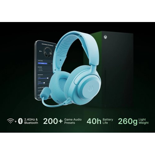 Наушники SteelSeries Arctis Nova 3X Wireless MultiPlatform/Xbox (61691) Aqua купить в Украине: Киев, Днепр, Харьков, Одесса  | Низкая цена, отзывы, характеристики от TELEMART фото