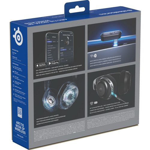 Наушники SteelSeries Arctis Nova 3P Wireless MultiPlatform (61686) Black купить в Украине: Киев, Днепр, Харьков, Одесса  | Низкая цена, отзывы, характеристики от TELEMART фото