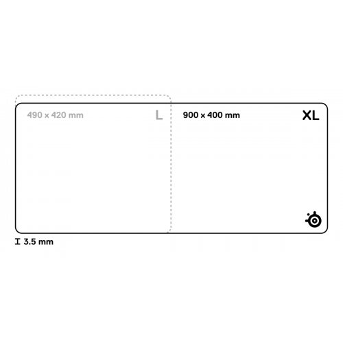 Килимок для миші SteelSeries QcK Performance XL Balance (63433) Black купити в Україні: Київ, Львів, Хмельницький, Тернопіль, Івано-Франківськ | Низька ціна, відгуки, характеристики від TELEMART фото