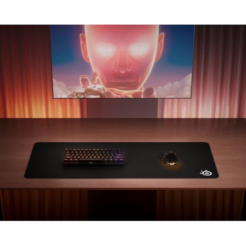 Килимок для миші SteelSeries QcK XXL (63429) Black купити в Україні: Київ, Львів, Хмельницький, Тернопіль, Івано-Франківськ | Низька ціна, відгуки, характеристики від TELEMART фото