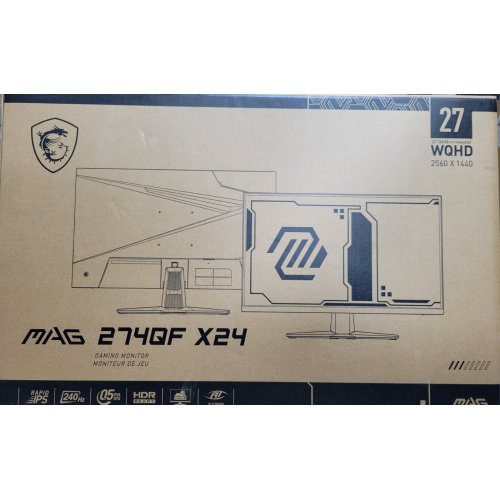 Уцінка монітор MSI 27" MAG 274QF X24 Black (Пошкоджено пакування, 835427) купити в Україні: Київ, Львів, Хмельницький, Тернопіль, Івано-Франківськ | Низька ціна, відгуки, характеристики від TELEMART фото
