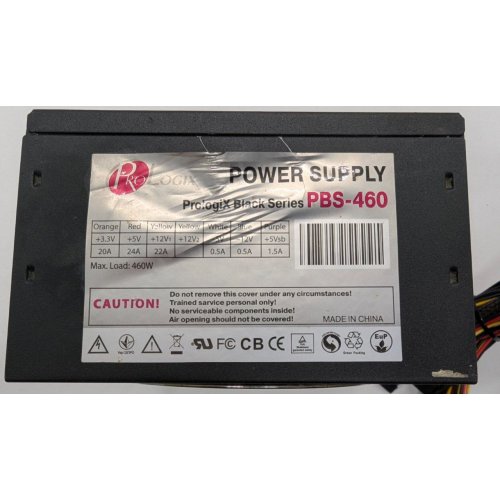 Блок питания ProLogix 460W (PBS-460) (Восстановлено продавцом, 835480) купить в Украине: Киев, Днепр, Харьков, Одесса  | Проверка совместимости, низкая цена, отзывы, характеристики от TELEMART фото