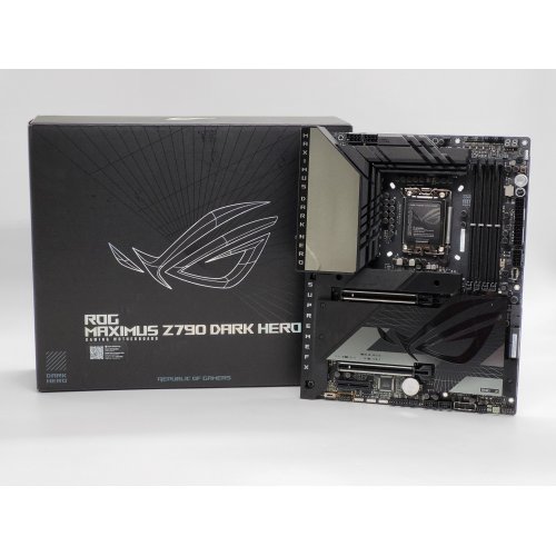 Материнська плата Asus ROG MAXIMUS Z790 DARK HERO (s1700, Intel Z790) (Відновлено продавцем, 835483) купити в Україні: Київ, Львів, Хмельницький, Тернопіль, Івано-Франківськ | Перевірка сумісності, низька ціна, відгуки, характеристики від TELEMART фото