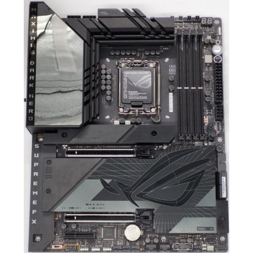 Материнська плата Asus ROG MAXIMUS Z790 DARK HERO (s1700, Intel Z790) (Відновлено продавцем, 835483) купити в Україні: Київ, Львів, Хмельницький, Тернопіль, Івано-Франківськ | Перевірка сумісності, низька ціна, відгуки, характеристики від TELEMART фото
