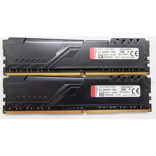 Озу HyperX DDR4 16GB (2x8GB) 3200Mhz Fury Black (HX432C16FB3K2/16) (Восстановлено продавцом, 835493) купить в Украине: Киев, Днепр, Харьков, Одесса  | Проверка совместимости, низкая цена, отзывы, характеристики от TELEMART фото
