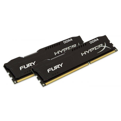 Озп Kingston DDR4 32GB (2x16GB) 2400Mhz HyperX Fury Black (HX424C15FBK2/32) (Відновлено продавцем, 835503) купити в Україні: Київ, Львів, Хмельницький, Тернопіль, Івано-Франківськ | Перевірка сумісності, низька ціна, відгуки, характеристики від TELEMART фото