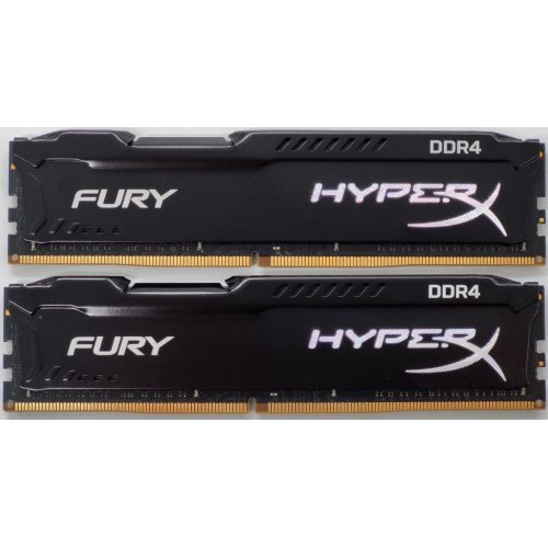 Озп Kingston DDR4 32GB (2x16GB) 2400Mhz HyperX Fury Black (HX424C15FBK2/32) (Відновлено продавцем, 835503) купити в Україні: Київ, Львів, Хмельницький, Тернопіль, Івано-Франківськ | Перевірка сумісності, низька ціна, відгуки, характеристики від TELEMART фото