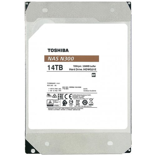 Жорсткий диск Toshiba N300 NAS 16TB 512 MB 7200RPM 3.5" (HDWG31GUZSVA) (Відновлено продавцем, 835685) купити в Україні: Київ, Львів, Хмельницький, Тернопіль, Івано-Франківськ | Перевірка сумісності, низька ціна, відгуки, характеристики від TELEMART фото
