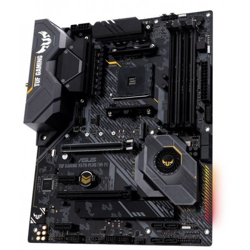 Материнская плата Asus TUF GAMING X570-PLUS (WI-FI) (sAM4, AMD X570) (Восстановлено продавцом, 835688) купить в Украине: Киев, Днепр, Харьков, Одесса  | Проверка совместимости, низкая цена, отзывы, характеристики от TELEMART фото
