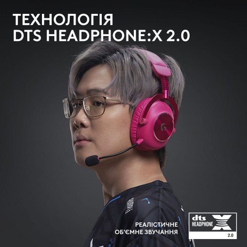 Уценка наушники Logitech G Pro X 2 Lightspeed Wireless (981-001275) Magenta (Вскрытая упаковка, 835699) купить в Украине: Киев, Днепр, Харьков, Одесса  | Низкая цена, отзывы, характеристики от TELEMART фото