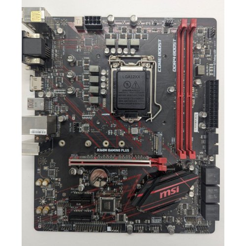Материнская плата MSI B360 GAMING PLUS (s1151-v2, Intel B360) (Восстановлено продавцом, 835707) купить в Украине: Киев, Днепр, Харьков, Одесса  | Проверка совместимости, низкая цена, отзывы, характеристики от TELEMART фото