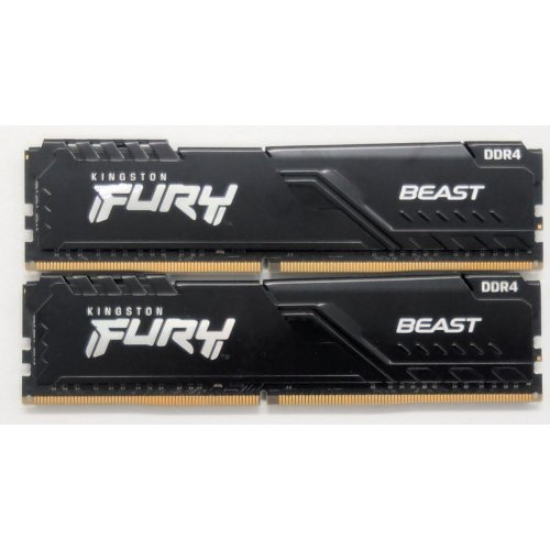 Озп Kingston DDR4 32GB (2x16GB) 3600Mhz FURY Beast Black (KF436C18BBK2/32) (Відновлено продавцем, 835710) купити в Україні: Київ, Львів, Хмельницький, Тернопіль, Івано-Франківськ | Перевірка сумісності, низька ціна, відгуки, характеристики від TELEMART фото