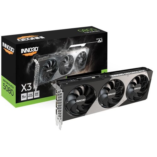 Уценка видеокарта Inno3D GeForce RTX 5080 X3 16384MB (N50803-16D7-176068N) (Повреждена упаковка, 835727) купить в Украине: Киев, Днепр, Харьков, Одесса  | Проверка совместимости, низкая цена, отзывы, характеристики от TELEMART фото