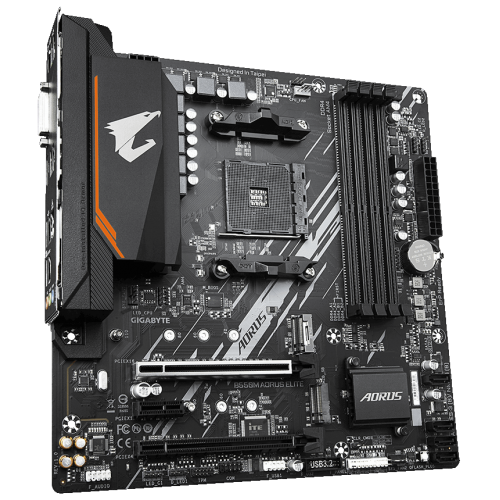Уценка материнская плата Gigabyte B550M AORUS ELITE (sAM4, AMD B550) (Следы использования, 835790) купить в Украине: Киев, Днепр, Харьков, Одесса  | Проверка совместимости, низкая цена, отзывы, характеристики от TELEMART фото