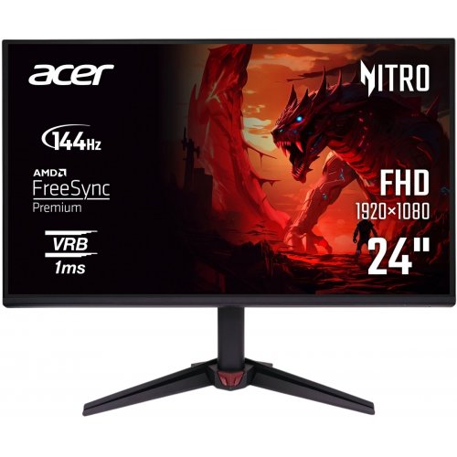 Монітор Acer 23.8" Nitro VG240YP6bip (UM.QV0EE.609) Black купити в Україні: Київ, Львів, Хмельницький, Тернопіль, Івано-Франківськ | Низька ціна, відгуки, характеристики від TELEMART фото