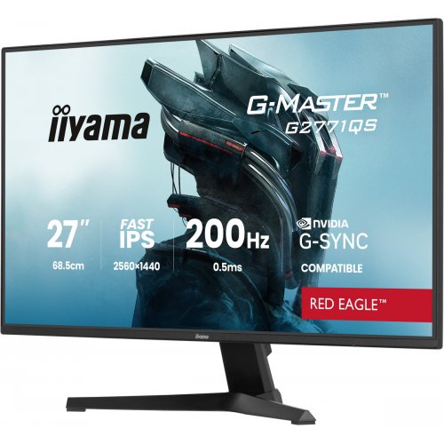 Монитор Iiyama 27" G-Master G2771QS-B1 Black купить в Украине: Киев, Днепр, Харьков, Одесса  | Низкая цена, отзывы, характеристики от TELEMART фото