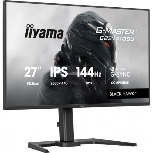 Монитор Iiyama 27" G-Master GB2741QSU-B1 Black купить в Украине: Киев, Днепр, Харьков, Одесса  | Низкая цена, отзывы, характеристики от TELEMART фото