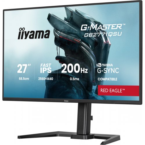 Монитор Iiyama 27" G-Master GB2771QSU-B1 Black купить в Украине: Киев, Днепр, Харьков, Одесса  | Низкая цена, отзывы, характеристики от TELEMART фото