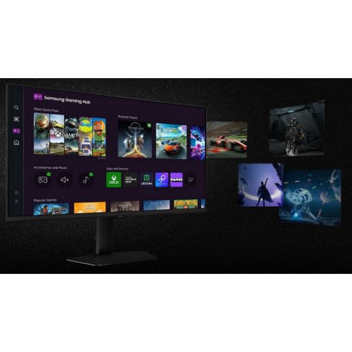 Монитор Samsung 32" Odyssey G7 G70D (LS32DG700EZXUA) Black купить в Украине: Киев, Днепр, Харьков, Одесса  | Низкая цена, отзывы, характеристики от TELEMART фото