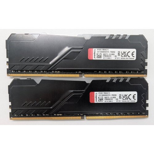 Озу Kingston DDR4 16GB (2x8GB) 3600Mhz FURY Beast RGB Black (KF436C17BBAK2/16) (Восстановлено продавцом, 835889) купить в Украине: Киев, Днепр, Харьков, Одесса  | Проверка совместимости, низкая цена, отзывы, характеристики от TELEMART фото