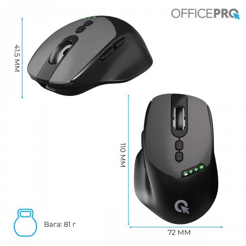Миша OfficePro M520 Silent Click Wireless Black купити в Україні: Київ, Львів, Хмельницький, Тернопіль, Івано-Франківськ | Низька ціна, відгуки, характеристики від TELEMART фото