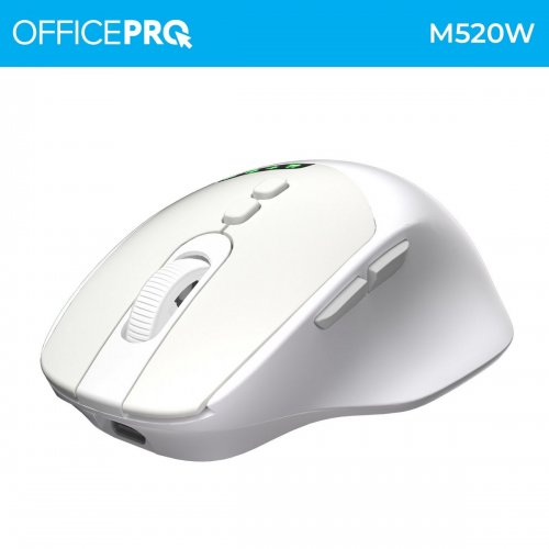 Миша OfficePro M520 Silent Click Wireless White купити в Україні: Київ, Львів, Хмельницький, Тернопіль, Івано-Франківськ | Низька ціна, відгуки, характеристики від TELEMART фото