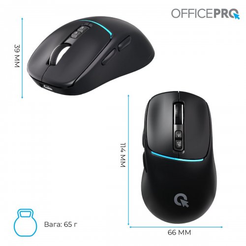 Мышка OfficePro M468 Silent Click Wireless Black купить в Украине: Киев, Днепр, Харьков, Одесса  | Низкая цена, отзывы, характеристики от TELEMART фото