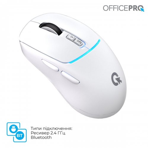 Мышка OfficePro M468 Silent Click Wireless White купить в Украине: Киев, Днепр, Харьков, Одесса  | Низкая цена, отзывы, характеристики от TELEMART фото