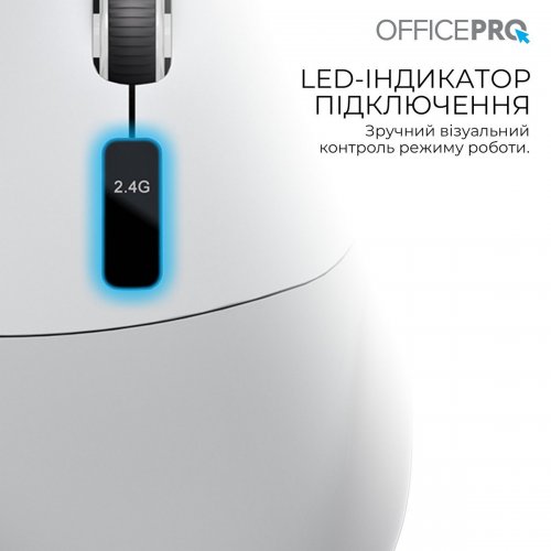 Миша OfficePro M398 Silent Click Wireless Gray купити в Україні: Київ, Львів, Хмельницький, Тернопіль, Івано-Франківськ | Низька ціна, відгуки, характеристики від TELEMART фото