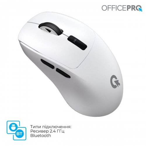 Миша OfficePro M398 Silent Click Wireless White купити в Україні: Київ, Львів, Хмельницький, Тернопіль, Івано-Франківськ | Низька ціна, відгуки, характеристики від TELEMART фото