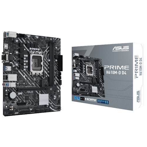 Материнская плата Asus PRIME H610M-D D4 (s1700, Intel H610) (Восстановлено продавцом, 835969) купить в Украине: Киев, Днепр, Харьков, Одесса  | Проверка совместимости, низкая цена, отзывы, характеристики от TELEMART фото