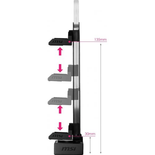 Подставка для видеокарты MSI MPG ARGB VGA Stand Black купить в Украине: Киев, Днепр, Харьков, Одесса  | Низкая цена, отзывы, характеристики от TELEMART фото