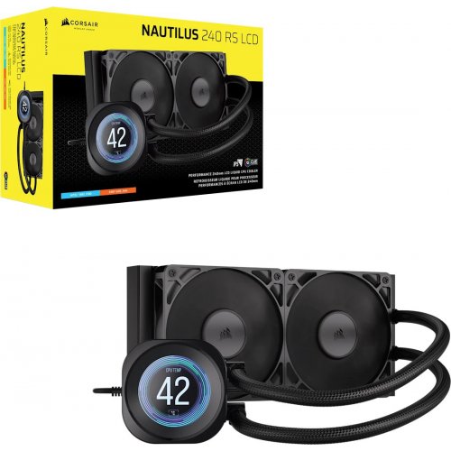 Готовая СВО Corsair Nautilus 240 RS LCD (CW-9061031-WW) Black купить в Украине: Киев, Днепр, Харьков, Одесса  | Проверка совместимости, низкая цена, отзывы, характеристики от TELEMART фото