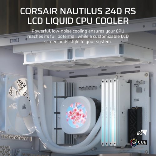 Готовая СВО Corsair Nautilus 240 RS LCD (CW-9061032-WW) White купить в Украине: Киев, Днепр, Харьков, Одесса  | Проверка совместимости, низкая цена, отзывы, характеристики от TELEMART фото