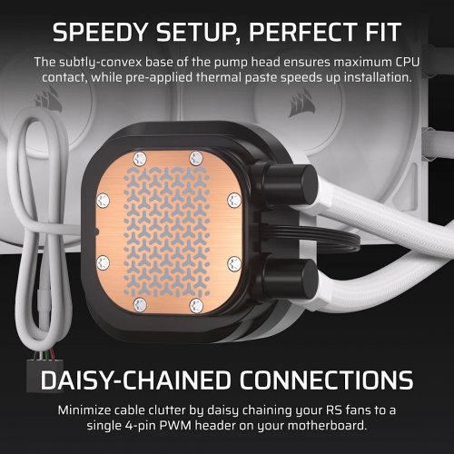 Готовая СВО Corsair Nautilus 240 RS LCD (CW-9061032-WW) White купить в Украине: Киев, Днепр, Харьков, Одесса  | Проверка совместимости, низкая цена, отзывы, характеристики от TELEMART фото