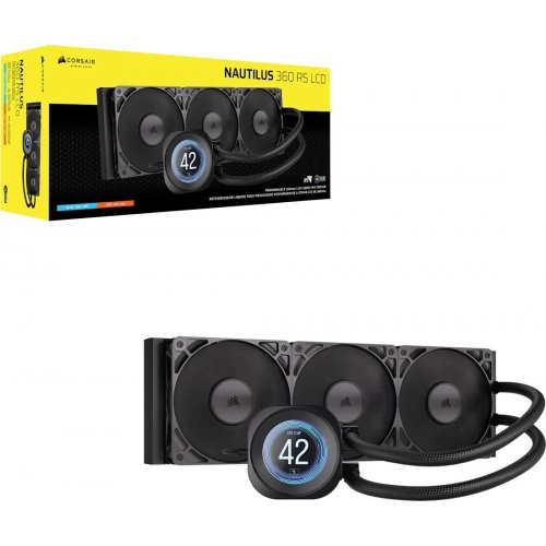 Готовая СВО Corsair Nautilus 360 RS LCD (CW-9061033-WW) Black купить в Украине: Киев, Днепр, Харьков, Одесса  | Проверка совместимости, низкая цена, отзывы, характеристики от TELEMART фото
