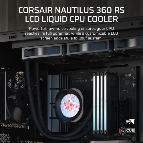 Готовая СВО Corsair Nautilus 360 RS LCD (CW-9061033-WW) Black купить в Украине: Киев, Днепр, Харьков, Одесса  | Проверка совместимости, низкая цена, отзывы, характеристики от TELEMART фото