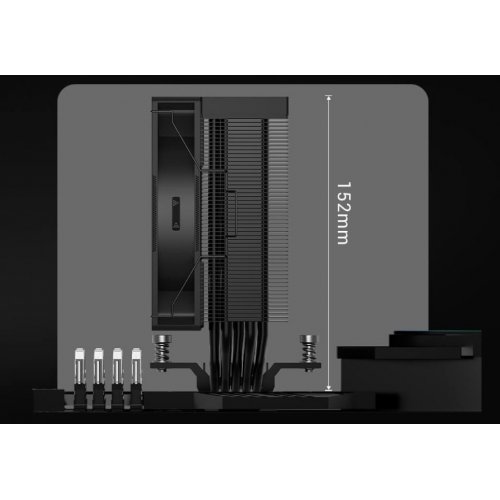 Кулер PCCooler RT500 TC ARGB Black купити в Україні: Київ, Львів, Хмельницький, Тернопіль, Івано-Франківськ | Перевірка сумісності, низька ціна, відгуки, характеристики від TELEMART фото