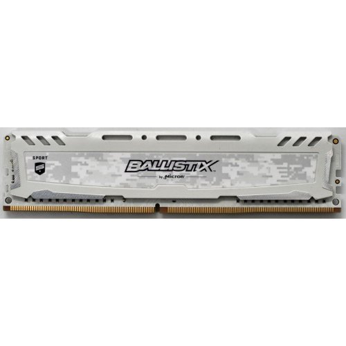 Озп Crucial DDR4 8GB 2666Mhz Ballistix Sport LT (BLS8G4D26BFSCK) White (Відновлено продавцем, 836230) купити в Україні: Київ, Львів, Хмельницький, Тернопіль, Івано-Франківськ | Перевірка сумісності, низька ціна, відгуки, характеристики від TELEMART фото