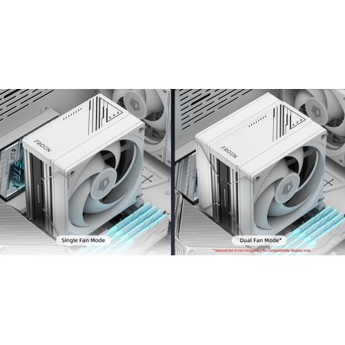 Кулер ID-Cooling FROZN A410 SE WHITE (FROZN A410 SE WHITE) купити в Україні: Київ, Львів, Хмельницький, Тернопіль, Івано-Франківськ | Перевірка сумісності, низька ціна, відгуки, характеристики від TELEMART фото