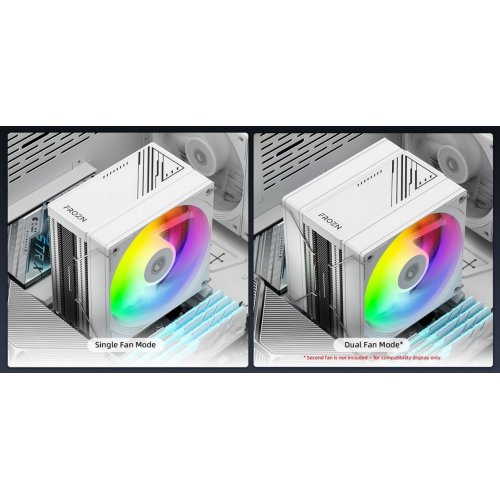 Кулер ID-Cooling FROZN A410 SE ARGB WHITE (FROZN A410 SE ARGB WHITE) купити в Україні: Київ, Львів, Хмельницький, Тернопіль, Івано-Франківськ | Перевірка сумісності, низька ціна, відгуки, характеристики від TELEMART фото