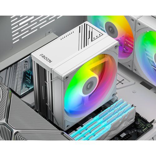 Кулер ID-Cooling FROZN A410 SE ARGB WHITE (FROZN A410 SE ARGB WHITE) купити в Україні: Київ, Львів, Хмельницький, Тернопіль, Івано-Франківськ | Перевірка сумісності, низька ціна, відгуки, характеристики від TELEMART фото