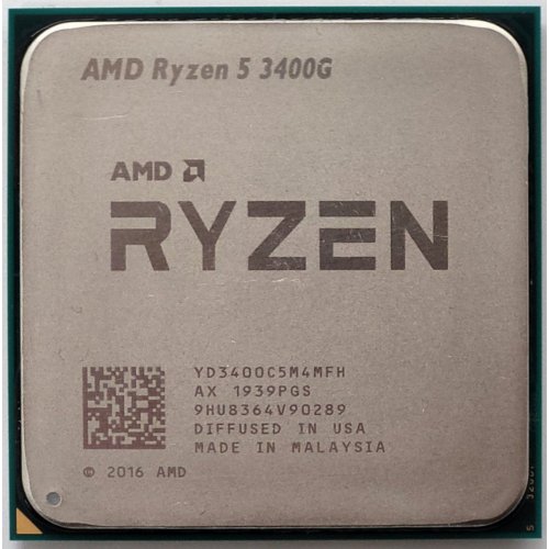 Процесор AMD Ryzen 5 3400G 3.7(4.2)GHz 4MB sAM4 Tray (YD3400C5M4MFH) (Відновлено продавцем, 836256) купити в Україні: Київ, Львів, Хмельницький, Тернопіль, Івано-Франківськ | Перевірка сумісності, низька ціна, відгуки, характеристики від TELEMART фото
