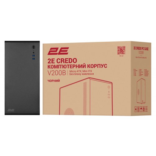 Корпус 2E Credo V200 без БП (2E-V200B) Black купить в Украине: Киев, Днепр, Харьков, Одесса  | Проверка совместимости, низкая цена, отзывы, характеристики от TELEMART фото