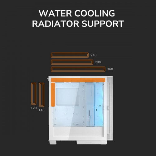 Корпус Cougar Airface Flo RGB без БП White купить в Украине: Киев, Днепр, Харьков, Одесса  | Проверка совместимости, низкая цена, отзывы, характеристики от TELEMART фото